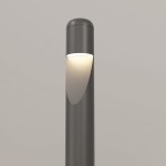 Grafitowa lampa ogrodowa LED Hagen H60 o mocy 5W, emitująca ciepłe światło 3000K. Ujęcie z góry, pokazujące cylindryczny kształt i lekko zaokrągloną głowicę z wykończeniem matowym. Wbudowane źródło światła skierowane w dół.