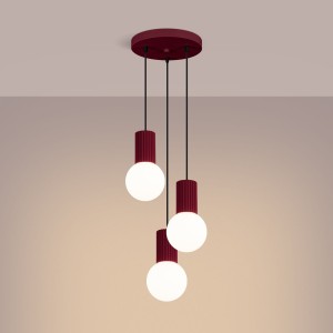 Halo lampa wisząca 3xG9 burgund SL.1750
