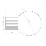 Kinkiet Halo 1xG9 w kolorze brzoskwiniowym o średnicy 12 cm i wysokości 17 cm. Posiada prostokątną, teksturowaną bazę o wymiarach 6 x 6,5 cm. Odporny na wilgoć (IP44), idealny do łazienek lub na zewnątrz.
