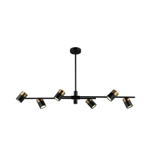 Elice lampa wisząca 6xGU10 czarna PND-58892-6-BK-BRO