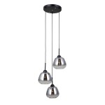 Felis lampa wisząca 3xE27 czarna dymiony PND-40824-3-BK