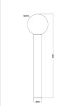 Lampa ogrodowa Bold H80 w kolorze grafitowym z jednym gniazdem E27. Okrągła głowica o średnicy 20 cm, smukła, pionowa konstrukcja o wysokości 80 cm, idealna do oświetlenia przestrzeni zewnętrznych.