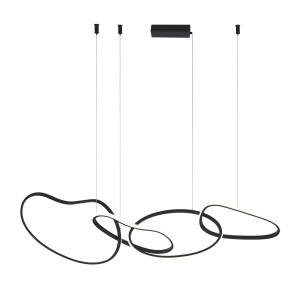 Fonte lampa wisząca 4xLED 60W CCT czarna PND-22412-S4-BK