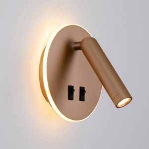 Furla kinkiet spot 2xLED 8W złoty WL-53742-1-GD