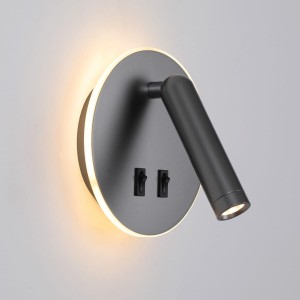 Furla kinkiet spot 2xLED 8W szary WL-53742-1-GR