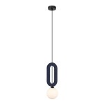 Masso lampa wisząca 1xG9 czarna niebieska PND-59839-1-BLU