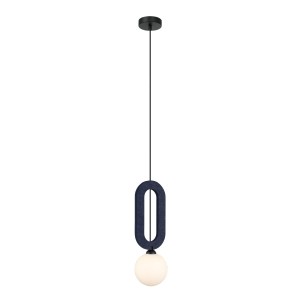 Masso lampa wisząca 1xG9 czarna niebieska PND-59839-1-BLU