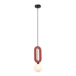 Masso lampa wisząca 1xG9 czarna czerwona PND-59839-1-RED