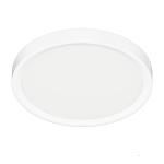 Plafon LED Maq D23 o mocy 18W, w kolorze białym. Okrągły kształt z gładką, matową powierzchnią. Widok z góry, ukazujący równą, białą powierzchnię. Produkt przeznaczony do montażu sufitowego.