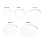 Plafon LED Maq D23 18W CCT w kolorze białym, dostępny w pięciu rozmiarach: Ø230mm, Ø300mm, Ø400mm, Ø500mm, Ø600mm. Okrągły kształt z matową powierzchnią, idealny do oświetlenia wnętrz.