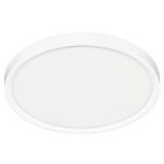 Plafon LED Maq D30 o mocy 24W w kolorze białym, okrągły, z płaską powierzchnią i delikatnym, metalowym obrzeżem. Ujęcie z boku, prezentujące jego nowoczesny design, idealny do oświetlenia wnętrz.
