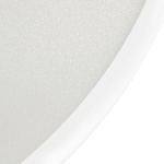 Plafon LED Maq D50 o mocy 40W, w białej oprawie, z matowym kloszem. Produkt ukazany z boku, z widocznym okrągłym kształtem i delikatną fakturą klosza, co podkreśla jego minimalistyczny design.