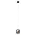 Meolo lampa wisząca 1xE14 czarna dymiony PND-40825-1-BK