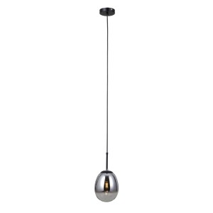 Meolo lampa wisząca 1xE14 czarna dymiony PND-40825-1-BK