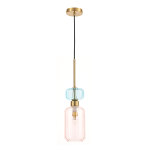 Molly lampa wisząca 1xE14 złota/różowy ML1822