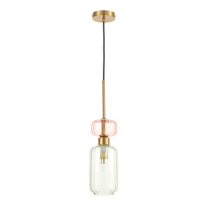 Molly lampa wisząca 1xE14 złota/zielony  ML1824