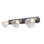 Orella kinkiet spot 3xLED 12W czarny złoty WL-34393-3-BK-HBR