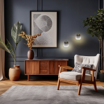 Lampa wisząca LED Vaso 2 l w kolorze czarnym z dymionym kloszem, o mocy 4W i temperaturze barwowej 3000K, zawieszona w aranżacji wnętrza z drewnianymi meblami i roślinnością. Dwa klosze emitują ciepłe światło, tworząc przytulną atmosferę.