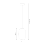 Lampa wisząca LED Vaso 3 l, 4W, 3000K, w kolorze białym. Kształt owalny, wymiary 220 mm wysokości i 130 mm szerokości. Zawieszona na cienkim przewodzie, z regulowaną długością do 1550 mm. Idealna do nowoczesnych wnętrz.