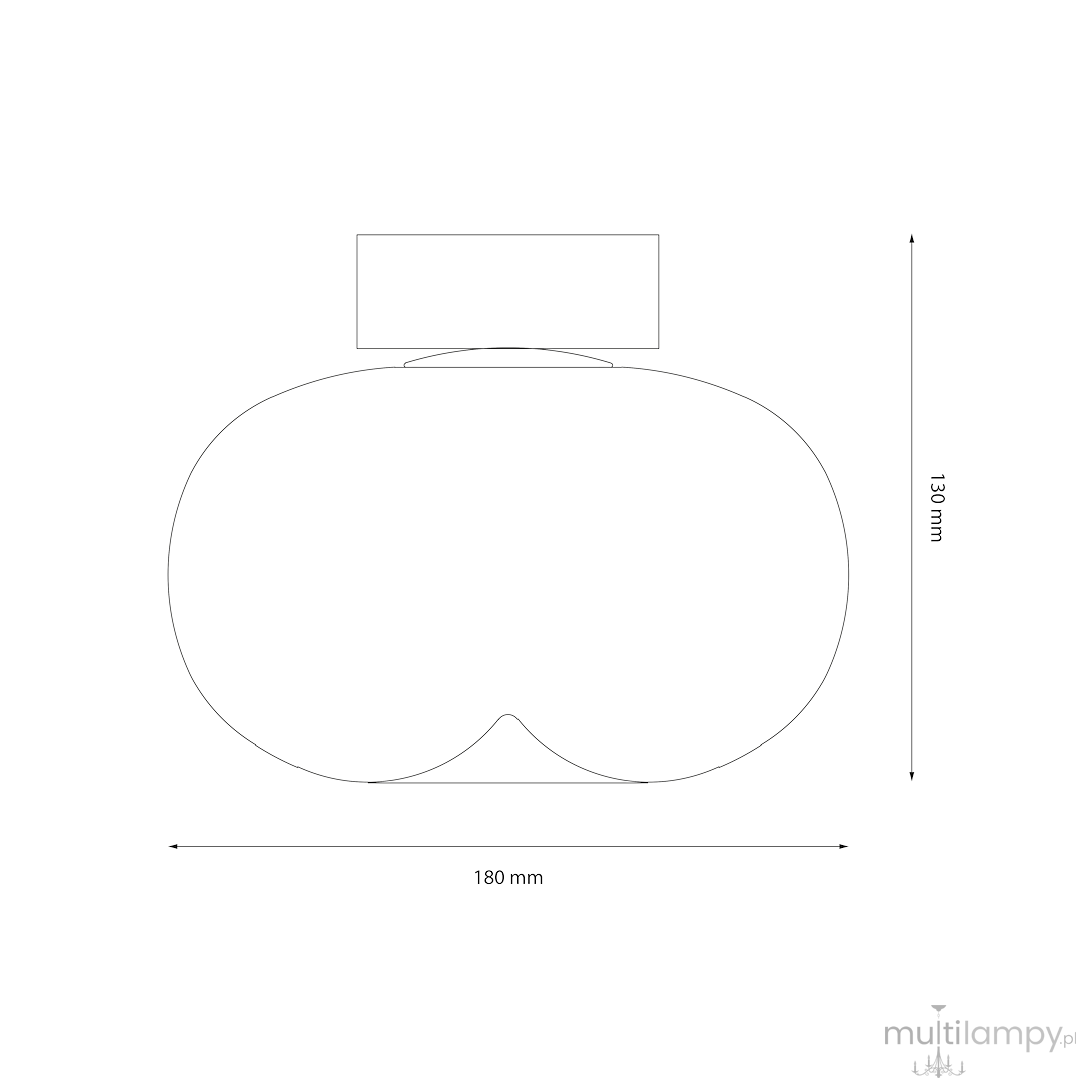 Lampa sufitowa LED Vaso 4W 3000K w białym kolorze, o okrągłym kształcie, z wymiarami 180 mm średnicy i 130 mm wysokości. Prosta, nowoczesna konstrukcja, idealna do oświetlenia wnętrz.