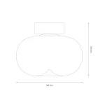 Lampa sufitowa LED Vaso 4W w kolorze złotym i bursztynowym, o wymiarach 180 mm szerokości i 130 mm wysokości. Posiada opływowy kształt, montowana jest na suficie. Idealna do nowoczesnych wnętrz.