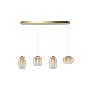 Vaso lampa wisząca LED 15W 3000K złota/bursztynowy ML1408