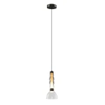 Lampa wisząca LED Lucco 13W 3000K w czarnym kolorze z dymionym kloszem. Posiada metalową podstawę i szklany klosz w kształcie półkuli. Zawieszona na cienkim przewodzie, idealna do nowoczesnych wnętrz.