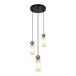 Santos lampa wisząca 3xG9 czarna biały PND-95331-3-BK