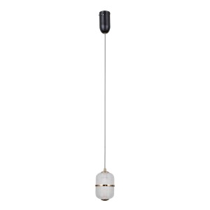 Alani lampa wisząca 1xLED 6W czarna złota PND-34375-1-BK