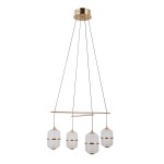 Alani lampa wisząca 4xLED 24W złota PND-34375-4-HBR