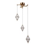 Fuente lampa wisząca 3xLED 15W złota PND-34395-3-HBR