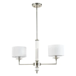 Sutton lampa wisząca 2xE14 nikiel P02453NI-WH