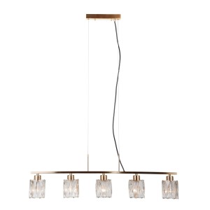 Simona lampa wisząca 5xE14 złota PND-40814-5-HBR