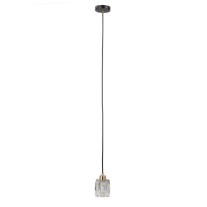 Torno lampa wisząca 1xE14 czarna złota PND-40813-1-BK-HBR