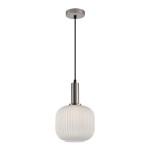 Penzi lampa wisząca 1xE27 srebrna PND-31981-1S-SC-WH