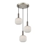 Penzi lampa wisząca 3xE27 srebrna PND-31981-3S-SC-WH