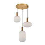 Della lampa wisząca 3xE27 złota PND-31982-3-GD