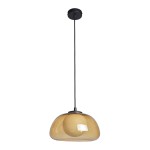 Ainale lampa wisząca 1xG9 czarna bursztynowy PND-54637-1-BK-YLL