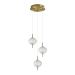 Corado lampa wisząca 3xLED 12W złota PND-81418-3-BK-GD
