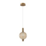 Lenti lampa wisząca 1xLED 7W złota bursztynowy PND-83631-1-AB-AMB