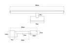 Kinkiet łazienkowy Slim L79 LED 18W 4000K w kolorze chromu, z prostokątną, płaską obudową długości 79,5 cm i szerokości 12,4 cm. Zawiera mocowanie o wymiarach 10 x 4 cm, zamontowany w poziomie. Idealny do oświetlenia lustra.