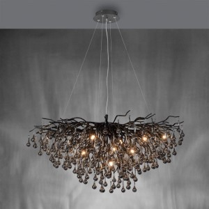 Icicle lampa wisząca 10xG9 czarna 2192-18