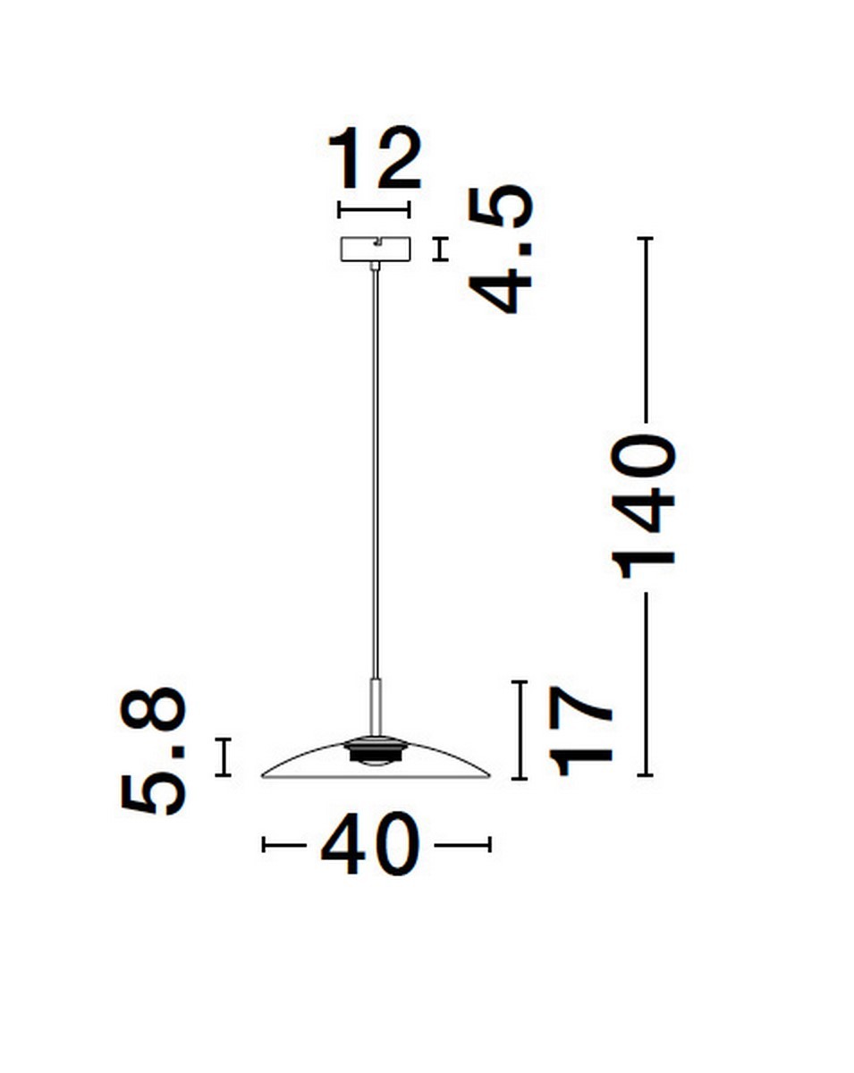 Lampa wisząca Peca 1xLED 12W w kolorze czarnym z brązowym detalem. Wymiary: średnica klosza 40 cm, wysokość 140 cm. Prosty, nowoczesny design z okrągłym kloszem i metalowym mocowaniem. Idealna do nowoczesnych wnętrz.