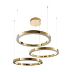 Circle 40+60+80 lampa wisząca (z pilotem) 3xLED/93W złoty połysk DN924-40+60+80 gold