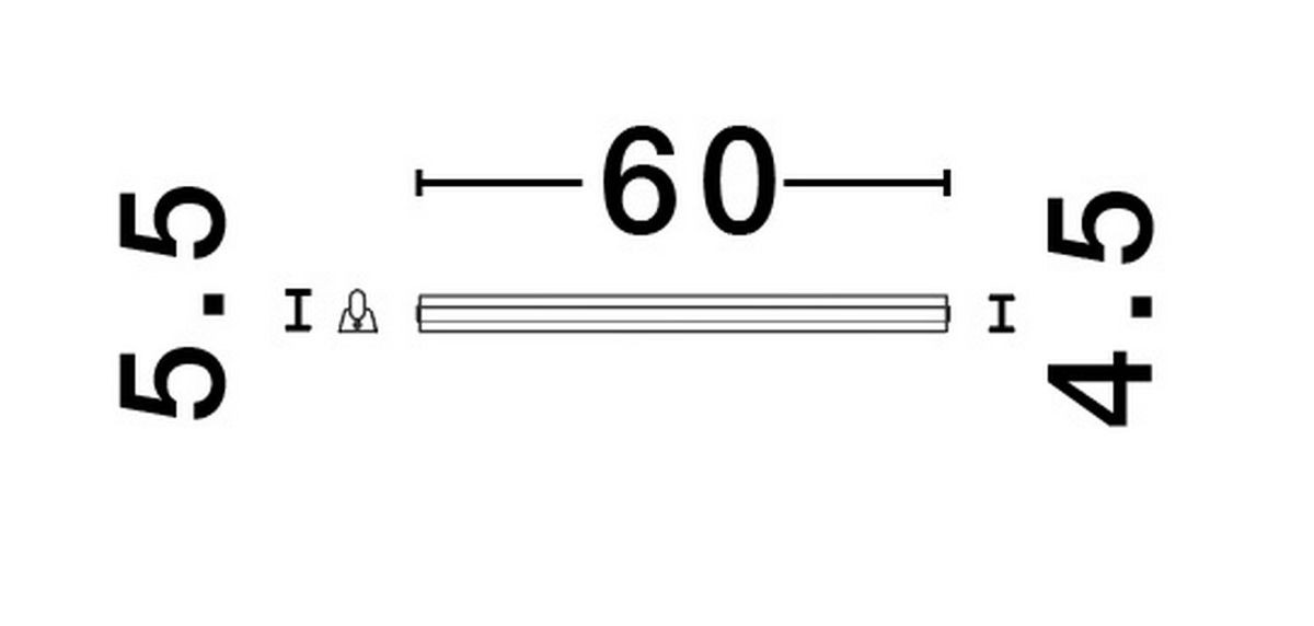 Kinkiet Julio w kolorze czarnym, z jedną diodą LED o mocy 19W. Wymiary: długość 60 cm, wysokość 5,5 cm, głębokość 4,5 cm. Prosty, minimalistyczny design, idealny do nowoczesnych wnętrz.