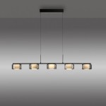 Rika lampa wisząca 5xLED 42W czarny dymiony 2116-18
