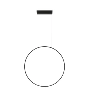 Mirror D90 lampa wisząca LED 50W IP44 CCT czarna