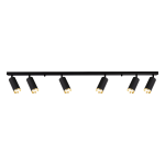 Mica lampa sufitowa (spot) 6xGU10 czarna/złoty ML2102