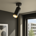 Mica lampa sufitowa (spot) 1xGU10 czarna/złoty ML2094