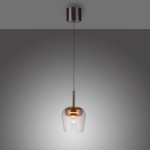Q-kon lampa wisząca z pilotem LED 9W CCT miedź 2741-20